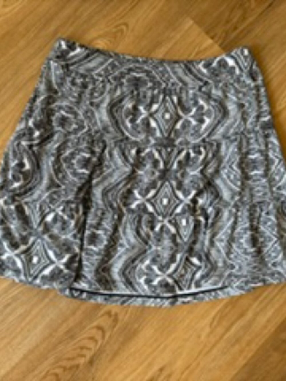 Prana Black White Tiered Stretchy Boho Mini Skirt M